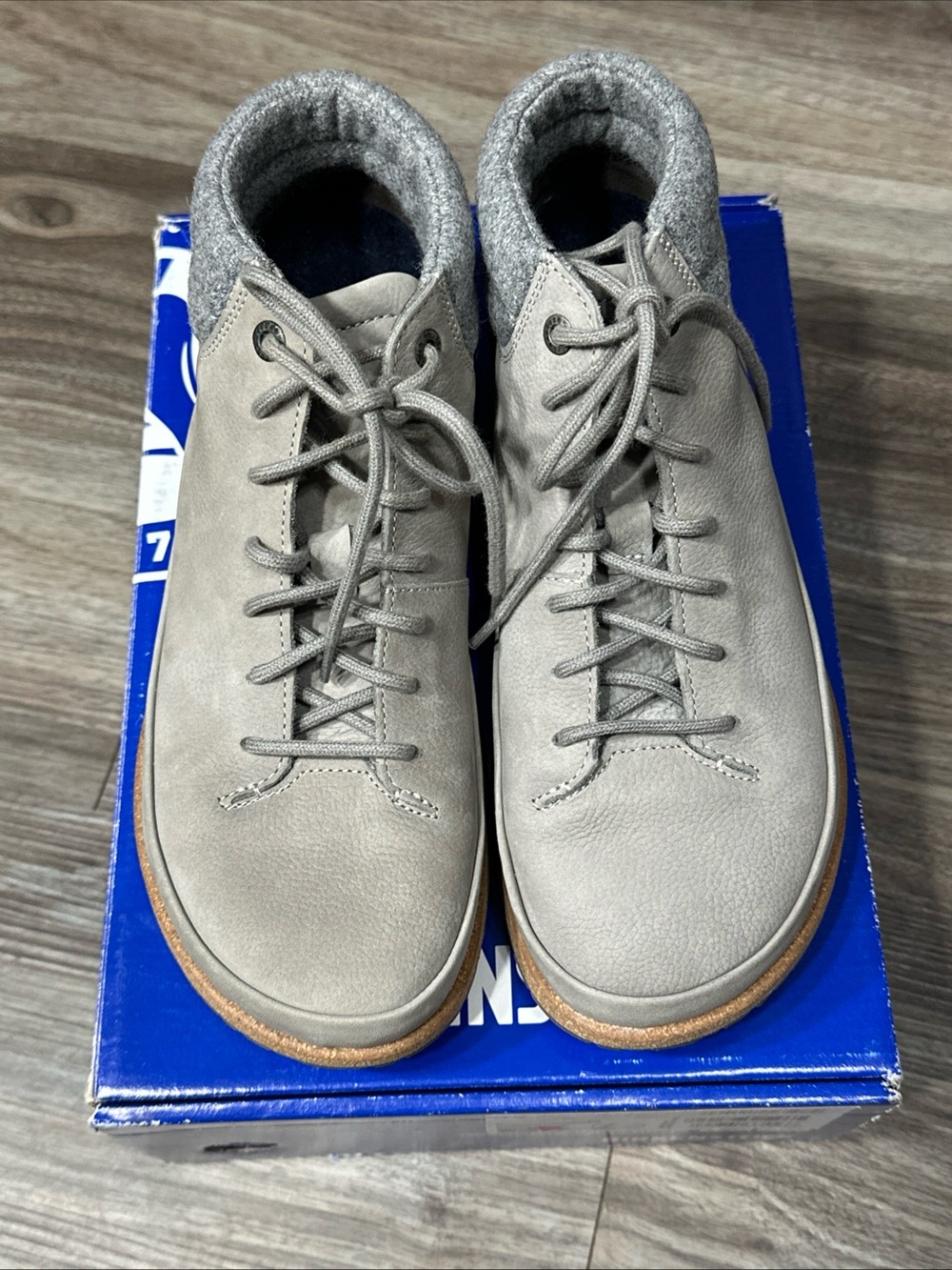 Birkenstock honnef high , gray nubuck, EU 39, US W8/M6.